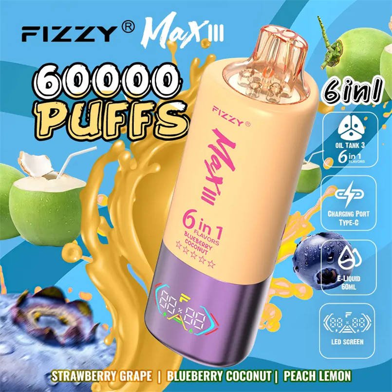 fette di fragola matura, uva, mirtillo, cocco, pesca e limone che circondano un fizzy max lll 60k fette di fragola matura, uva, mirtillo, cocco, pesca e limone che circondano un fizzy max lll 60k