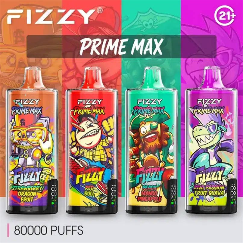 flera fizzy 80k prime max-enheter uppställda för att visa olika fruktsmaker att välja mellan flera fizzy 80k prime max-enheter uppställda för att visa olika fruktsmaker att välja mellan