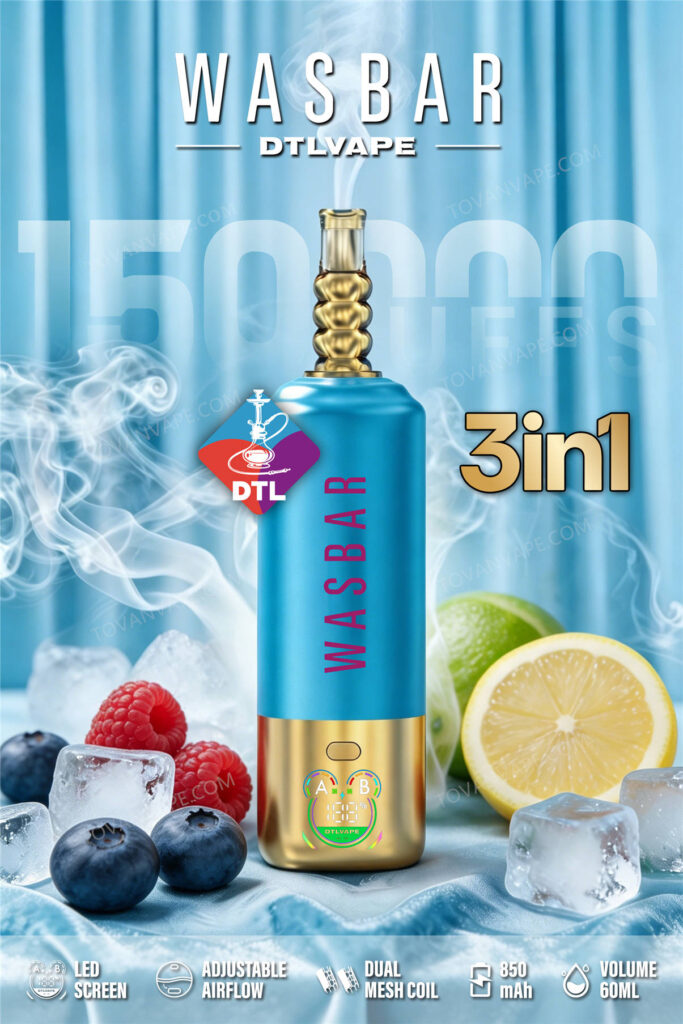 wasbar 3in1 150k « Mélange de baies - limonade » mint ice présenté parmi des baies fraîches, des citrons, de la menthe et des glaçons wasbar 3in1 150k : mélange de baies + limonade mint ice : présenté parmi des baies fraîches, des citrons, de la menthe et des glaçons