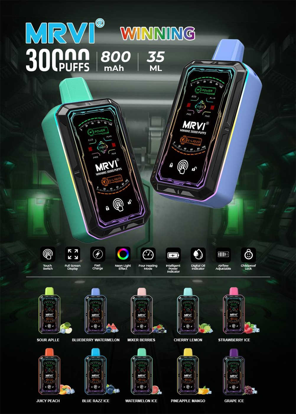 10 Varianten und technische Daten des mrvi winning 30k touch switch