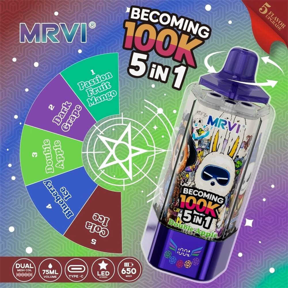 mrvi becoming 100k cola ice passion fruit mangue Mrvi Becoming 100K Cola Ice + Passion Fruit Mango + Dark Grape + Double Apple + Blueberry Ice