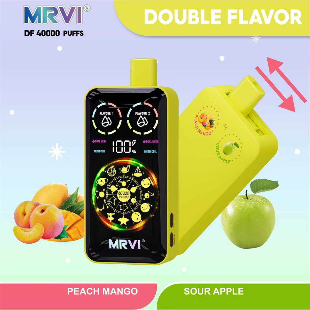 MRVI DF 40000, Peach Mango und Sour Apple