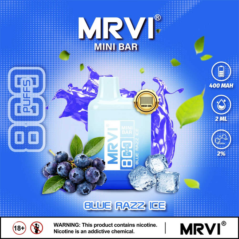 mrvi mini bar 800 blue razz ice mrvi mini bar 800 blue razz ice