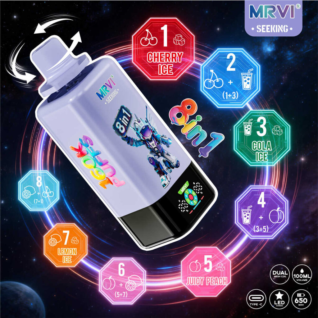 Mrvi : recherche un lot de 160 000 pièces « 8 en 1 » comprenant Cherry Ice + Cherry Cola + Cola Ice + Cola Juicy Peach + Juicy Peach + Juicy Peach Lemon + Lemon Ice + Cherry Lemon