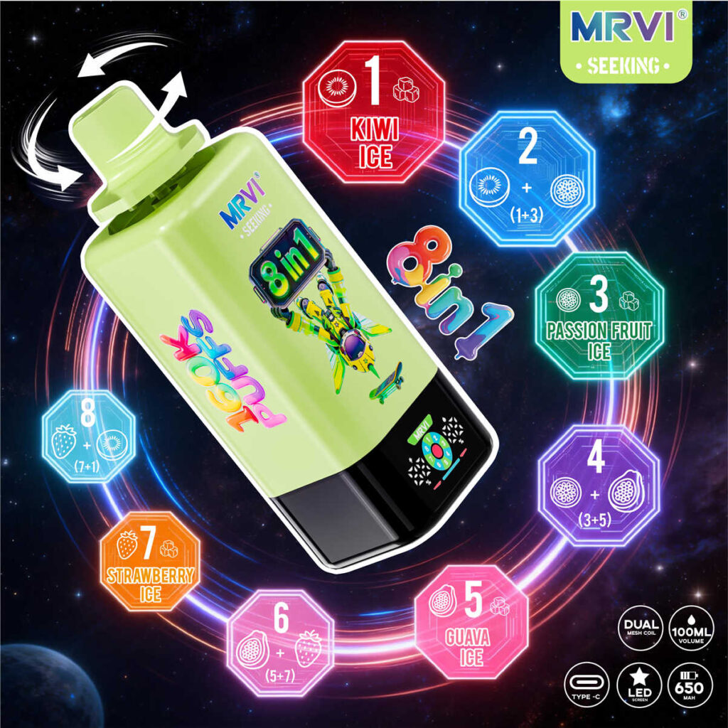 Mrvi Je recherche 160 000 « 8in1 Kiwi ice » + Kiwi Passion Fruit + Passion Fruit « ice » + Passion Fruit « Guava » + « Guava ice » + Guava Strawberry + « Strawberry ice » + Strawberry Kiwi