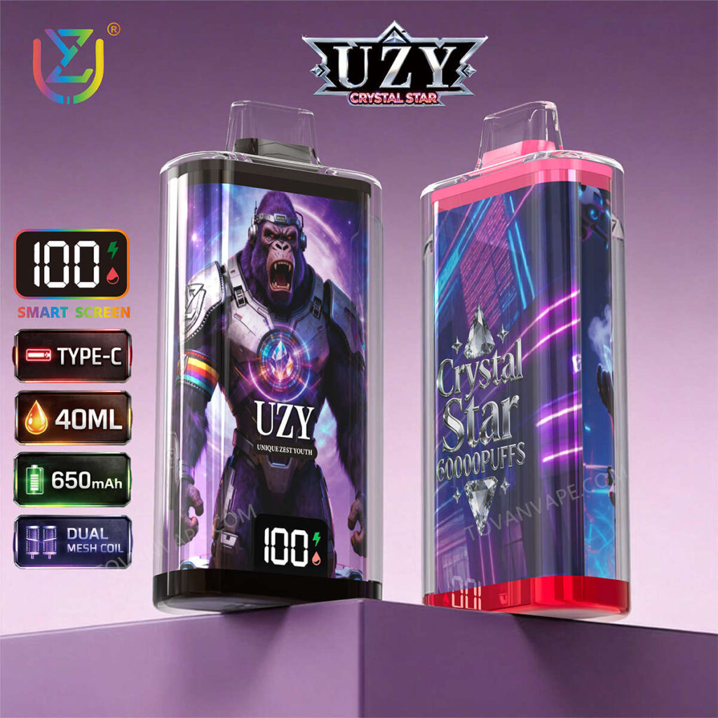 Technische Daten und Hardware-Details der E-Zigarette uzy und crystal star 60000