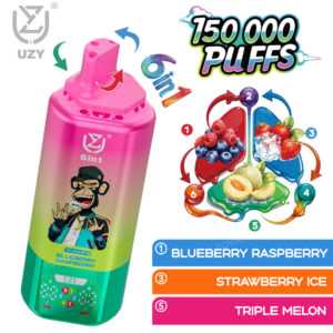 uzy 150k blueberry raspberry triple melon strawberry ice