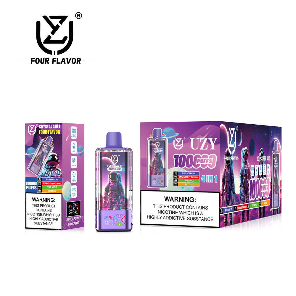 uzy, crystal 100k, blueberry ice, mango peach (aprikosenfarben), kiwi passion fruit guava, white peach razz – Einzelhandel – Großhandelsverpackungen