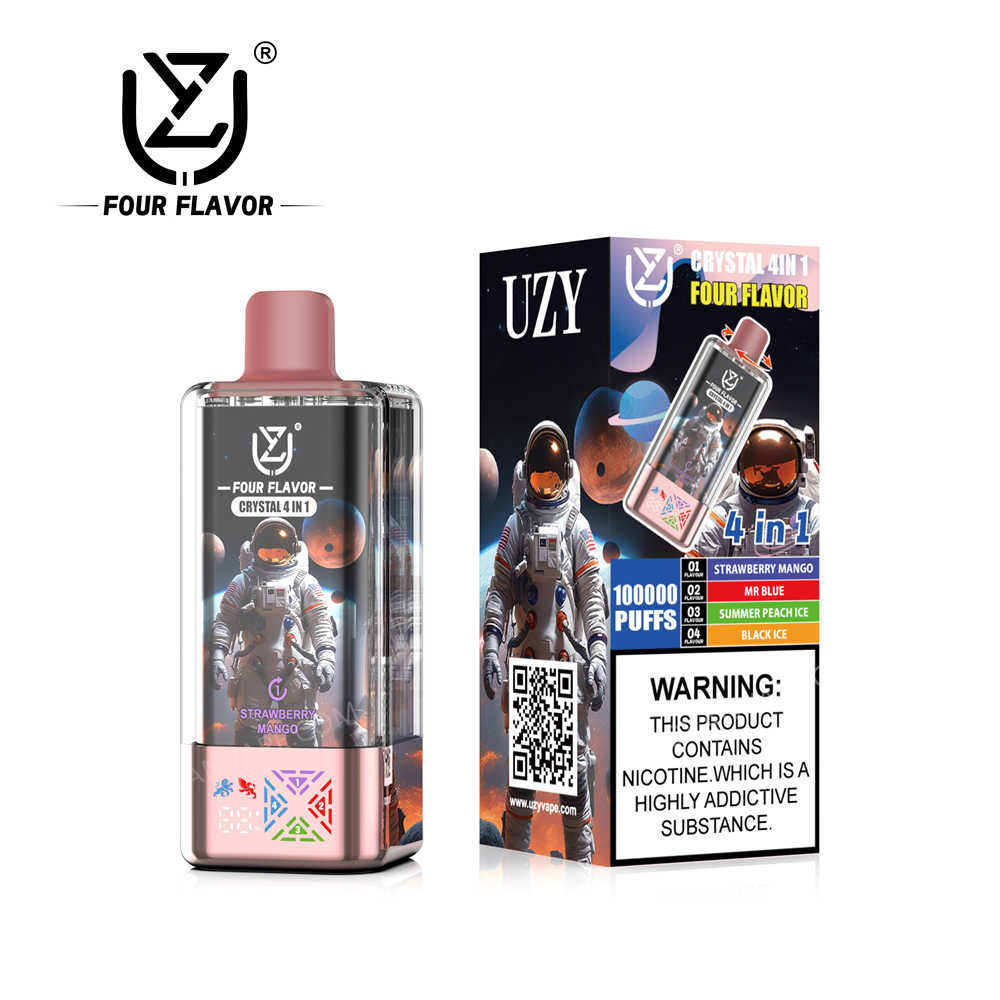 uzy, crystal 100k, strawberry mango, mr blue, summer peach ice – black ice mit Originalverpackung