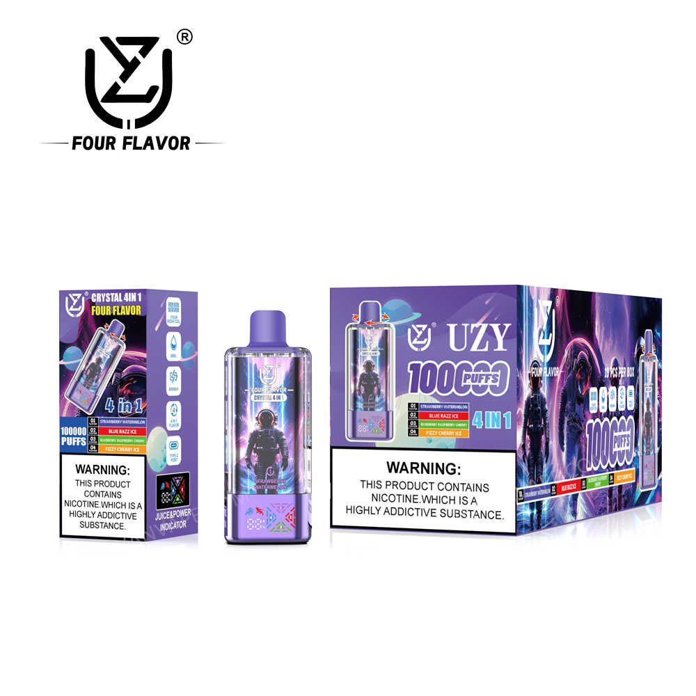 uzy, crystal 100k, strawberry watermelon, blue razz ice, blueberry raspberry cherry, fizzy cherry ice mit Einzelhandels- und Großpackungen
